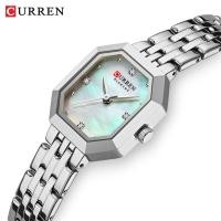 ราคา CURREN 9108 นาฬิกาควอทซ์สุภาพสตรีแฟชั่น Minimalist Square Diamond Gift (41525995060)