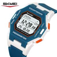 ราคา SKMEI 2596 นาฬิกาดิจิตอลผู้ชายแฟชั่น Sporty Dynamic Square Case Gift (55005748662)