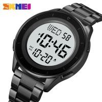 ราคา SKMEI 2167 Mens Digital Watch Stylish Round Dial สายเหล็กคุณภาพสูงของขวัญ (43429435651)