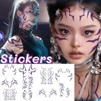 ราคา สติ๊กเกอร์รอยสัก Prop Tattoo สติกเกอร์ สีม่วงรอยสักชั่วคราว Kpop Demon Hunter สติกเกอร์ผู้หญิง Party Roleplay (51252664149)