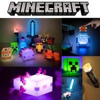 ราคา Minecraft ไฟฉาย COMELY เกมปริมณฑลไฟฉาย ไฟกลางคืนตั้งโต๊ะ ไฟLEDเปลี่ยนสีได้ พิกเซล ของเล่นโคมไฟเหมืองแร่ (40201658712)