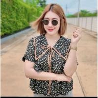 ราคา เสื้อขนมชั้นลายกุหลาบหนู คอปก ผ้าไหมอิตาลี่ ผ้าเย็นสบายผ้าดีมาก (26288438284)