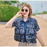ราคา New Blossom เสื้อขนมชั้น คอบัว ผ้าไหมอิตาลี่ลายกุหลาบ ขายดีมากกกก ผ้าดี ลายฮิตD04 (43207666019)