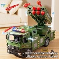 ราคา TEMI โลหะผสม Die Cast ทหารของเล่นรถบรรทุกขีปนาวุธ Rocket Launcher รุ่นเด็กของขวัญ (54903851148)