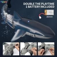 ราคา TEMI 2 4G ของเล่นฉลามรีโมทคอนโทรลสระว่ายน้ำของขวัญห้องน้ำของเล่นเรือควบคุมระยะไกลเด็กเด็กของเล่นเย็นปลาฉลามเรือดำน้ำ (23259595436)