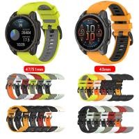 ราคา 20 มม 22 มม 26 มม Dual tone universal สําหรับ Garmin fenix 5 5S 6S 7S 7 7X 8 ปรับSmartwatchซิลิโคน band พร้อมเดี่ยว (24789168870)