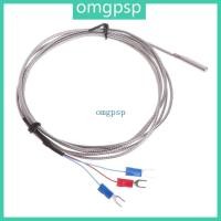 ราคา OMG Stainless Steel RTD PT100 Temperature Sensor Thermocouple พร้อมสายไฟ 2 ม 3 (48454489094)