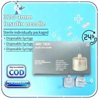 ราคา เข็มอินซูลิน 4 มม ปากกาฉีดท่องเที่ยว 100pcs รจุภัณฑ์ส่วนบุคคลสําหรับ ลี่ อินซูลิน (52207604355)