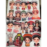 ราคา สาวม้ง สาวดอย งานผ้าพิมพ์ ตกแต่งเสื้อผ้าตกแต่งกระเป๋า ไม่มีกาวรีด (29134491781)