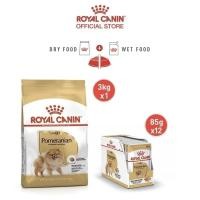 ราคา เซตคู่สุดคุ้ม Royal Canin Pomeranian Adult 3kg Royal Canin Pomeranian Adult Pouch Loaf อาหารเม็ด เปียกอายุ8เดือนขึ้นไป (22055130089)