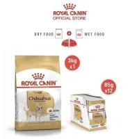 ราคา เซตคู่สุดคุ้ม Royal Canin Chihuahua Adult 3kg Royal Canin Chihuahua Adult Pouch Loaf อาหารเม็ด เปียก อายุ8เดือนขึ้นไป (22555125263)