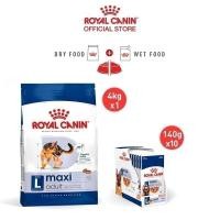 ราคา เซตคู่สุดคุ้ม Royal Canin Maxi Adult 4kg Royal Canin Maxi Adult Pouch Gravy สุนัขโต พันธุ์ใหญ่ อายุ15เดือนขึ้นไป (20093223731)
