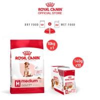 ราคา เซตคู่สุดคุ้ม Royal Canin Medium Adult 7 10kg Royal Canin Medium Ageing 10 Pouch Gravy สุนัขพันธุ์กลาง อายุ7ปีขึ้นไป (16898896020)