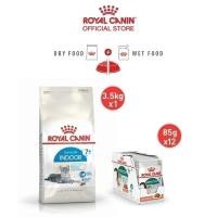 ราคา เซตคู่สุดคุ้ม Royal Canin Indoor 7 3 5kg แมวสูงวัย เลี้ยงในบ้าน Royal Canin Instinctive 7 Pouch Gravy อายุ7 ปีขึ้นไป (22383577429)