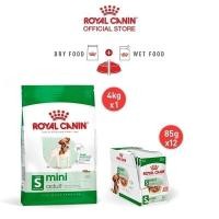ราคา เซตคู่สุดคุ้ม Royal Canin Mini Adult 4kg Royal Canin Mini Adult Pouch Gravy สุนัขโต พันธุ์เล็ก อายุ10เดือนขึ้นไป (22380623248)