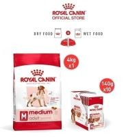 ราคา เซตคู่สุดคุ้ม Royal Canin Medium Adult 4kg Royal Canin Medium Adult Pouch Gravy สุนัขโต พันธุ์กลาง อายุ 1 ปีขึ้นไป (19693236206)