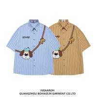 ราคา เสื้อเชิ้ตแขนสั้นปักลายสุนัขการ์ตูนน่ารัก เหมาะสำหรับฤดูร้อน (52503813603)