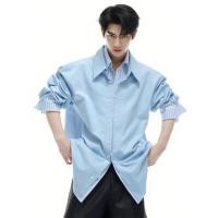 ราคา เสื้อเชิ้ตผู้ชายแขนยาว สไตล์เกาหลีวินเทจ คุณภาพดี (43114492608)