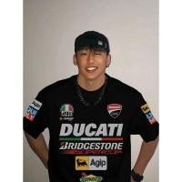 ราคา YOUTANG Ducati Racing เสื้อยืดแขนสั้นหลวมผ้าฝ้ายแท้พิมพ์ลาย (41179383782)