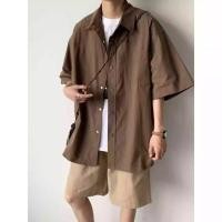 ราคา YOUTANG เสื้อเชิ้ตแขนสั้นผู้ชาย ทรงหลวม ลายลำลอง สไตล์วินเทจ (53255017943)