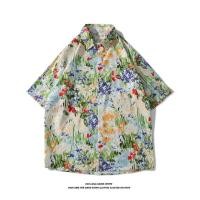 ราคา เสื้อเชิ้ตแขนสั้นลายดอกไม้ สไตล์วินเทจฮ่องกง สำหรับผู้ชาย (52607483067)