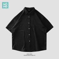 ราคา เสื้อเชิ้ตแขนสั้นสีพื้นสไตล์ญี่ปุ่น มีกระเป๋า (51753921739)