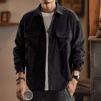 ราคา เสื้อเชิ้ตทำงานสไตล์อเมริกันทำจากผ้าลูกฟูก (49403888051)