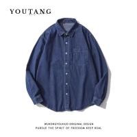 ราคา เสื้อยีนส์เด็กผู้ชายย้อนยุคผู้ชายและผู้หญิงฤดูใบไม้ร่วงแฟชั่นแบรนด์กว้าง อิน สไตล์แจ็คเก็ตลําลอง (26422942900)