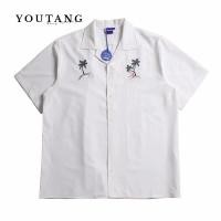 ราคา YOUTANG เสื้อเชิ้ตผู้ชายแฟชั่นฤดูร้อนลำลองพิมพ์ลายปกเสื้อแขนสั้นคู่รักสไตล์เกาหลีอินเทรนด์ชั้นนำ (22635316905)