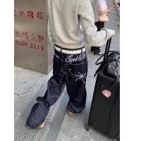 ราคา กางเกงยีนส์สไตล์อเมริกา retro ปักลายตัวอักษร (45152779566)