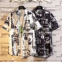 ราคา เสื้อเชิ้ตแขนสั้น พิมพ์ลายสไตล์ญี่ปุ่น (46854291974)