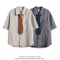 ราคา เสื้อเชิ้ตครึ่งแขนลายย้อนยุคสไตล์ญี่ปุ่น YOUTANG (48506788869)