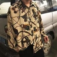 ราคา YOUTANG เสื้อเชิ้ตผู้ชายฤดูใบไม้ร่วง สไตล์อเมริกันวินเทจ พิมพ์ลายบุคลิกภาพ ปกเสื้อแบบ Flap (40013798626)