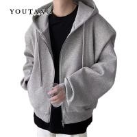 ราคา YOUTANG เสื้อแจ็คเก็ตผู้ชายสปริงคุณภาพสูงสีเทาขนาดใหญ่แผ่นรองไหล่มีฮู้ดเสื้อกันหนาว BF สไตล์ฮาราจูกุรุ่นกว้างแนวโน้ม (23449461732)