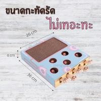 ราคา ของเล่นสัตว์เลี้ยง กล่องแมวงง 2 in 1 ที่ลับเล็บแมว ที่ฝนเล็บแมว ของเล่นแมว กล่องแมวตบ รุ่น2in1 กล่องลับเล็บ (54153561088)