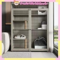 ราคา วิลล่าแมวไม้เนื้อแข็ง กรงแมว กว้างขวาง ขนาดใหญ่ สีเทา (54053544919)