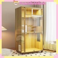 ราคา บ้านแมวไม้เนื้อแข็งสุดหรู ตู้โชว์สัตว์เลี้ยง กรงแมว (48453579623)