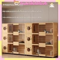 ราคา วิลล่าแมว กรงแมวสำหรับบ้าน ไม้เนื้อแข็งสำหรับใช้ภายในอาคาร ตู้โชว์แมวหลายชั้นสำหรับร้านขายสัตว์เลี้ยง (47703580107)