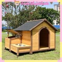 ราคา บ้านสุนัขไม้เนื้อแข็งขนาดใหญ่ กันฝนและลม กรงสุนัข บ้านแมว (46553579046)