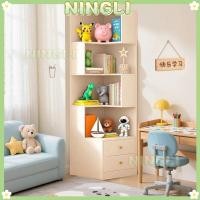 ราคา NINGLI ตู้เข้ามุมไม้เนื้อแข็งพร้อมชั้นวางหลายชั้น ตู้หนังสือติดผนังห้องนอน (48603795846)