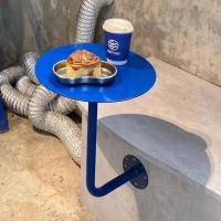 ราคา โต๊ะกลมเล็ก โต๊ะติดผนังสีดำ โต๊ะติดผนังร้านชานม โต๊ะทานอาหารคาเฟ่ โต๊ะประชุม (46702057577)