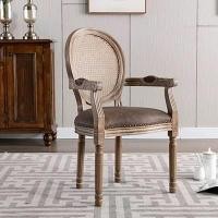 ราคา European style dining chair solid wood coffee shop chair retro style hotel wooden chair (29783386484)