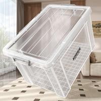 ราคา CONY กล่องเก็บของ กล่องพลาสติก ลังใส่ของ35 400 มีล้อ ความจุสูง สีโปร่งใส ใช้เก็บของ เก็บเสื้อผ้า แบบอเนกประส (29477397041)