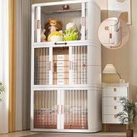 ราคา กล่องเก็บของ แบบบานประตูเลื่อน กล่องใส่เสื้อผ้า กล่องใส่เสื้อผ้าพับได้ ทับซ้อนได้ ตู้เก็บของ มีล้อ อเนกประสงค์ (28777388063)