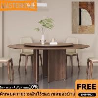 ราคา โต๊ะรับประทานอาหารไม้เนื้อแข็งและเก้าอี้รวมหน่วยขนาดเล็กในครัวเรือนพร้อมโต๊ะหมุนโต๊ะกลมวอลนัทสีดำ (58003666470)