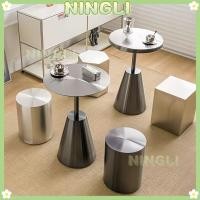 ราคา NINGLI เก้าอี้สตูลสแตนเลส โต๊ะกาแฟ โต๊ะเล็กสำหรับกลางแจ้ง กันน้ำและไม่เป็นสนิม (52053433926)