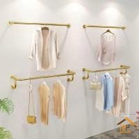ราคา ร้านขายเสื้อผ้าไม้แขวนเสื้อแขวนผนังชั้นแขวนเหล็กดัดผนังทอง (25275686578)
