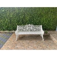 ราคา B Vintage Blloy Rose Bench ม้านั่งอัลลอยด์โรสสไตล์วินเทจ เก้าอี้สนาม สีขาว นั่งได้ 2 3 คน (55952091722)