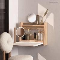 ราคา โต๊ะเครื่องแป้ง โต๊ะพับขนาดเล็ก โต๊ะเครื่องแป้งติดผนัง โต๊ะเครื่องแป้ง ชั้นวางของติดผนัง (51802000499)