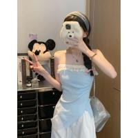 ราคา เสื้อสายเดี่ยวเปิดไหล่ไม่สม่ำเสมอ สไตล์เซ็กซี่ในฤดูร้อน (53757497961)